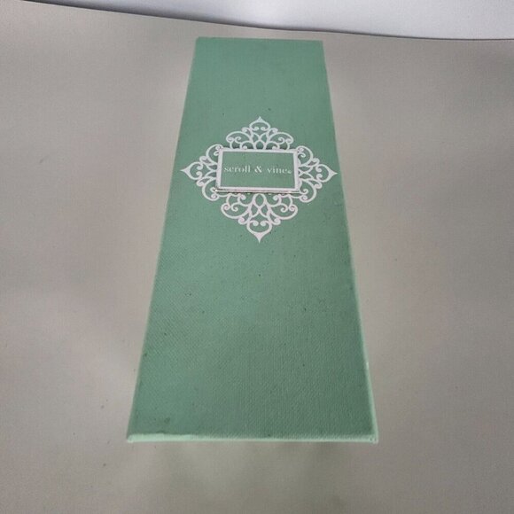 Scroll And Vine Silver Extra Long Pendant Reversible Necklace NIB 38" NOTE - Picture 8 of 9